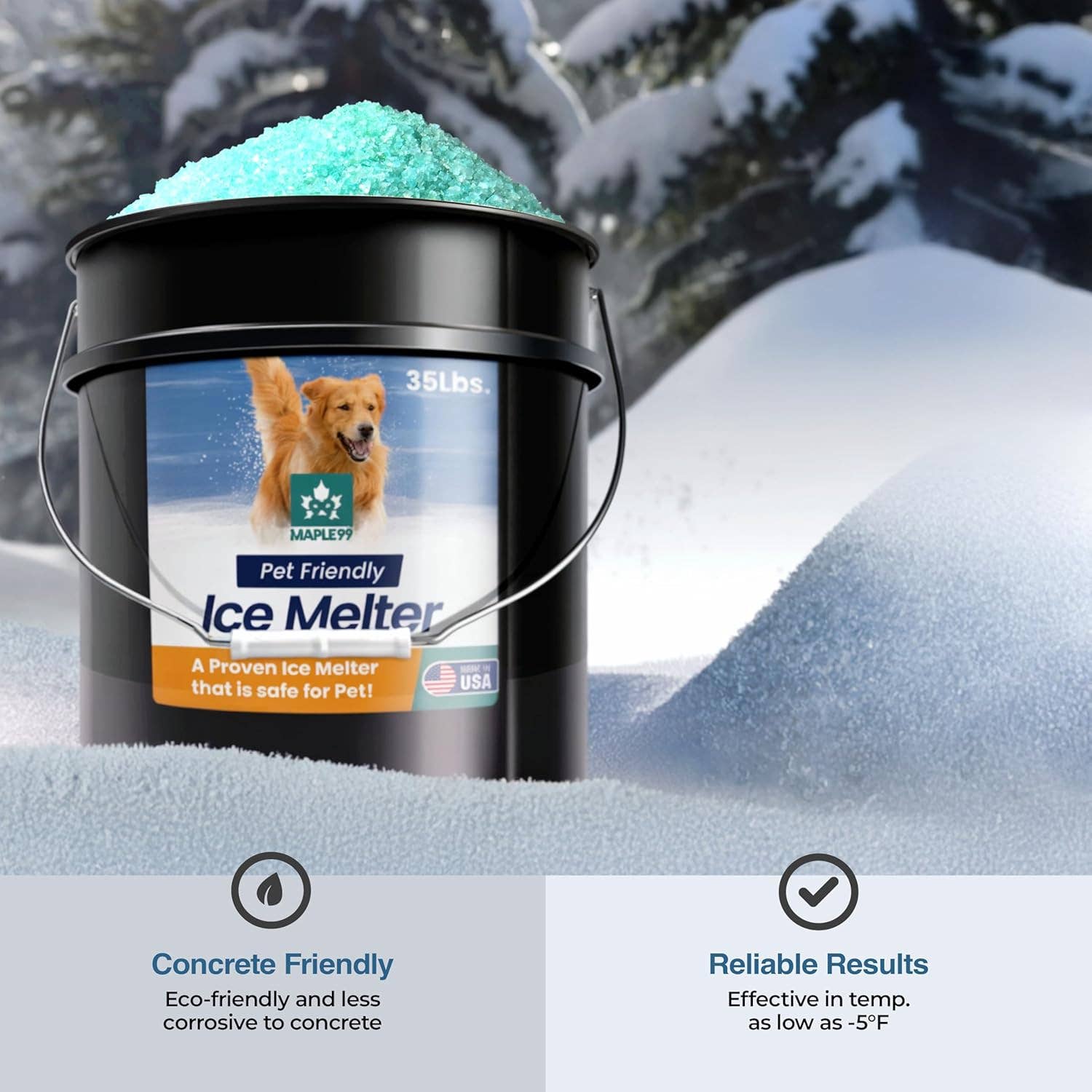 Play22 - Vendita all'ingrosso Spray deodorante per animali - Disgelo sicuro per animali domestici 35 lb Rimozione di neve e ghiaccio per vialetti &2