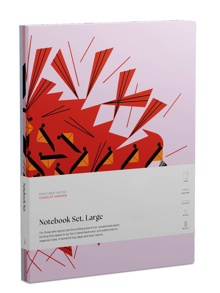 Charley Harper Large Notebook Set for wholesale by Pomegranate