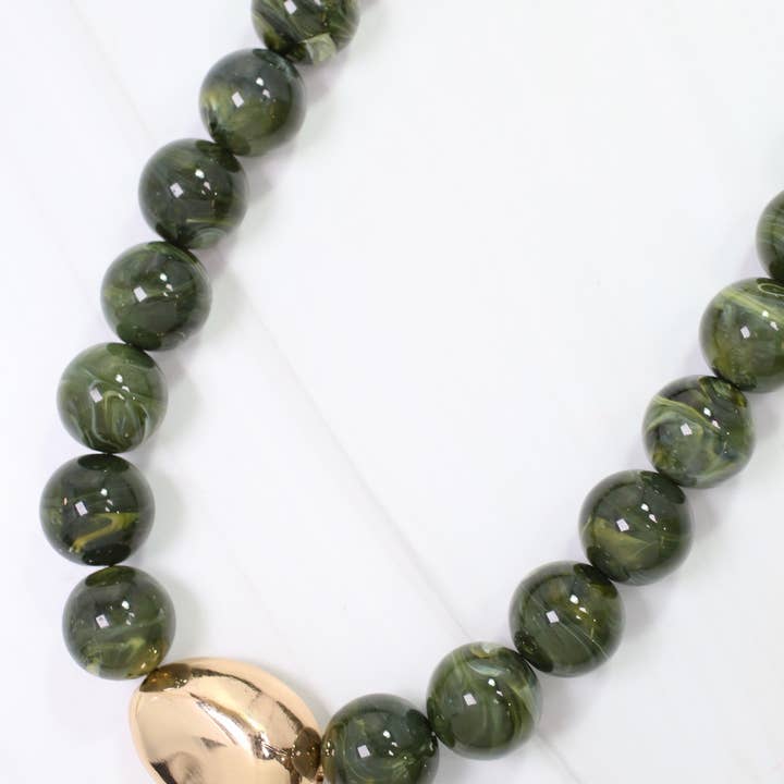 Brooklyn Bold Stone Necklace Olive and other Purchase Wholesale windrift hill. Free Returns & Net 60 Terms on Faire trending on Faire.