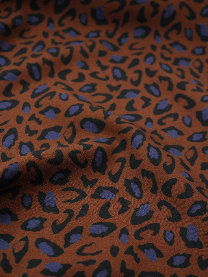 Bagheera Chocolate Viscose Fabric for wholesale by Eglantine et Zoé