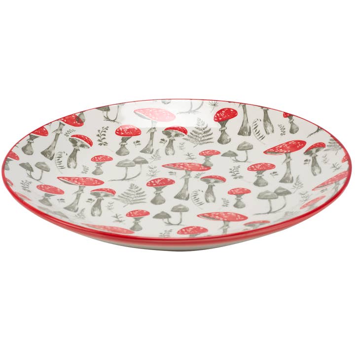 Red Mushroom Dinner Plate for wholesale by Primitives by Kathy