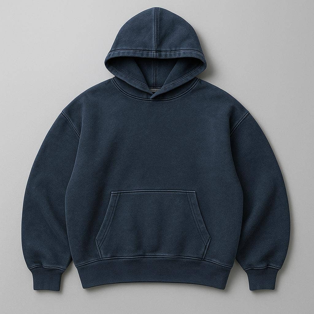 Factory Blanks - Wholesale Hoodie – Unisex - 500GSM Stone-Washed Boxy Hoodie – Luxe Oversized 2025 Fit7
