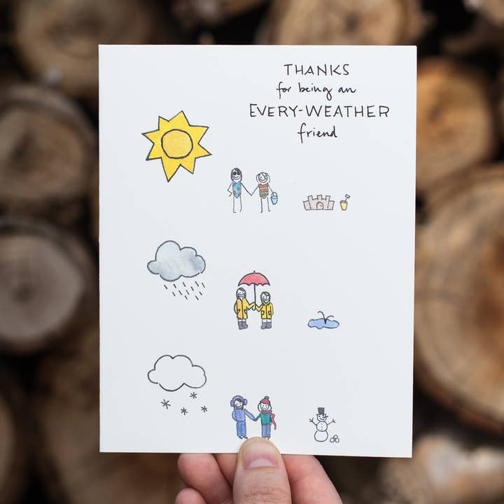 Every-Weather Friend | Friendship Card for wholesale by Lacelit | Stationery & Gifts by Kimberly Kuniko