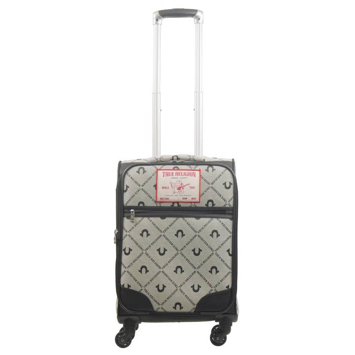 FUL Luggage (Concept One) - Wholesale Luggage - True Religion Grey 23" Soft Sided Logo Monogram Spinner Luggage