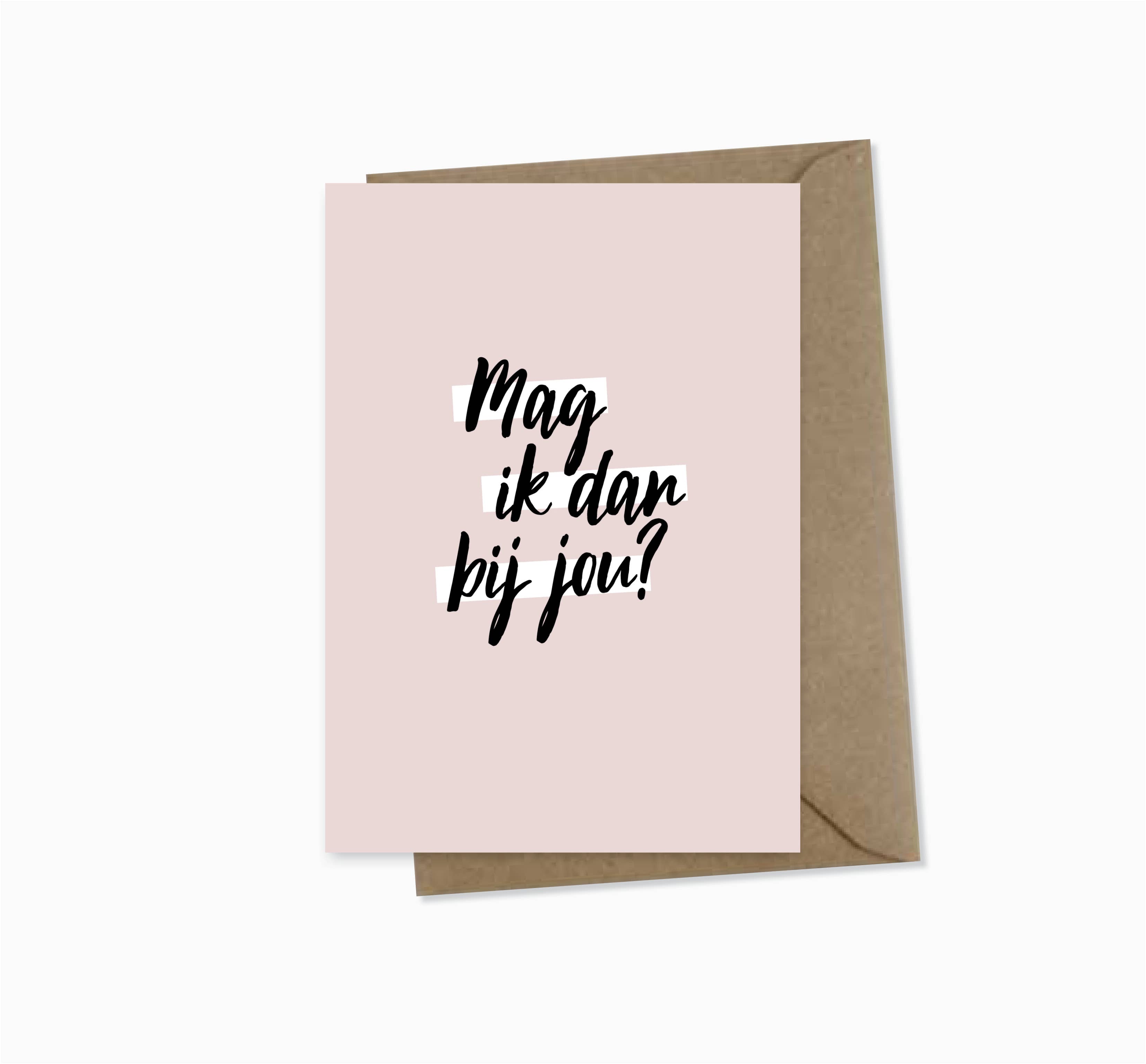Studio Hoeked - Wholesale Love Card - Postcard Can I stay with you then?2