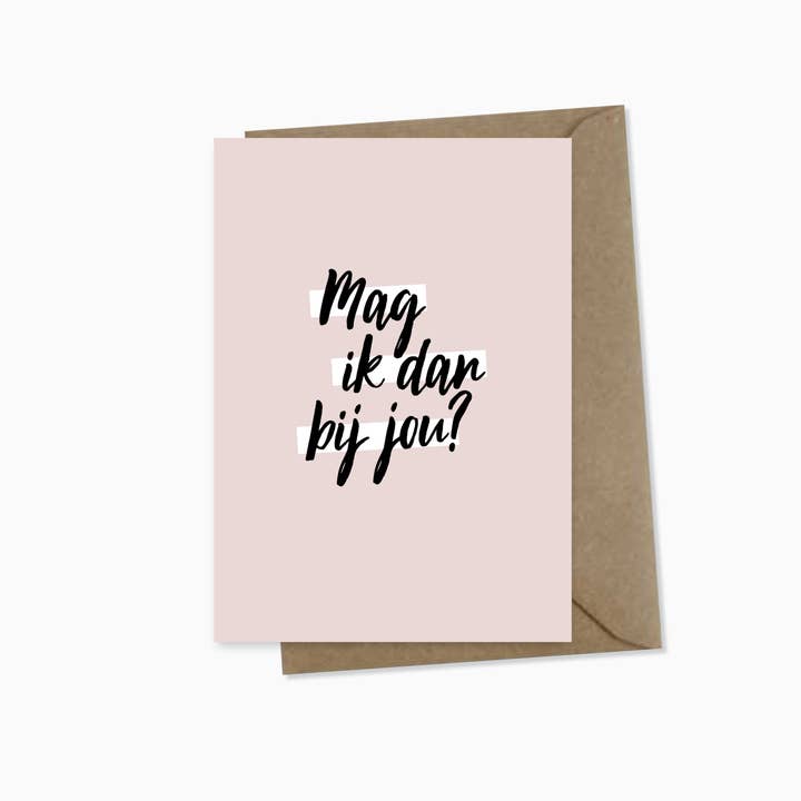 Studio Hoeked - Wholesale Love Card - Postcard Can I stay with you then?2