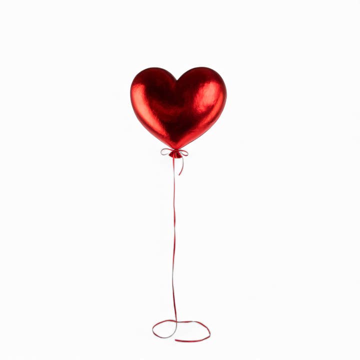 14in Red Heart Hanging Balloon for wholesale by December Diamonds