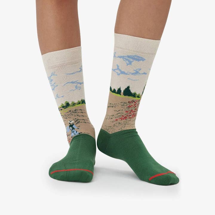MuseARTa GmbH - Venta al por mayor Calcetines - Unisex - Claude Monet - Campo de amapolas cerca de Argenteuil2
