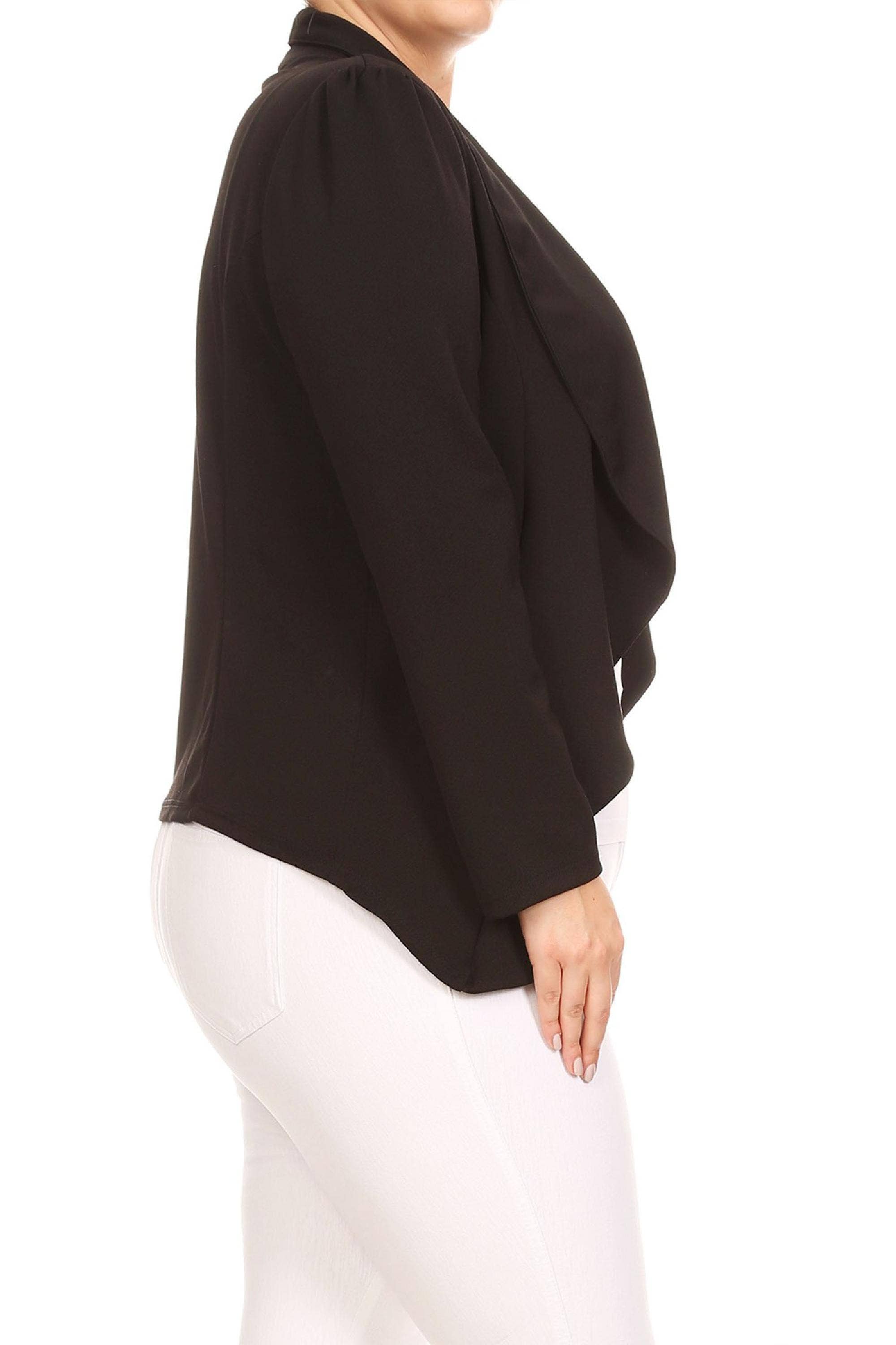 MOA COLLECTION – Blazer - Mulher por atacado – Jaqueta feminina sólida de mangas compridas para escritório17