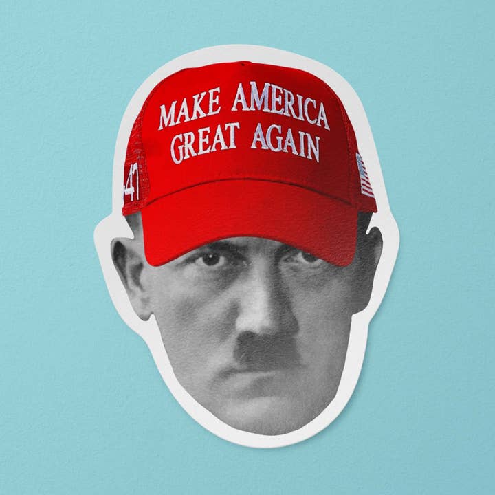 MAGA Hitler Trump Sticker for wholesale by BitchinDesignCo