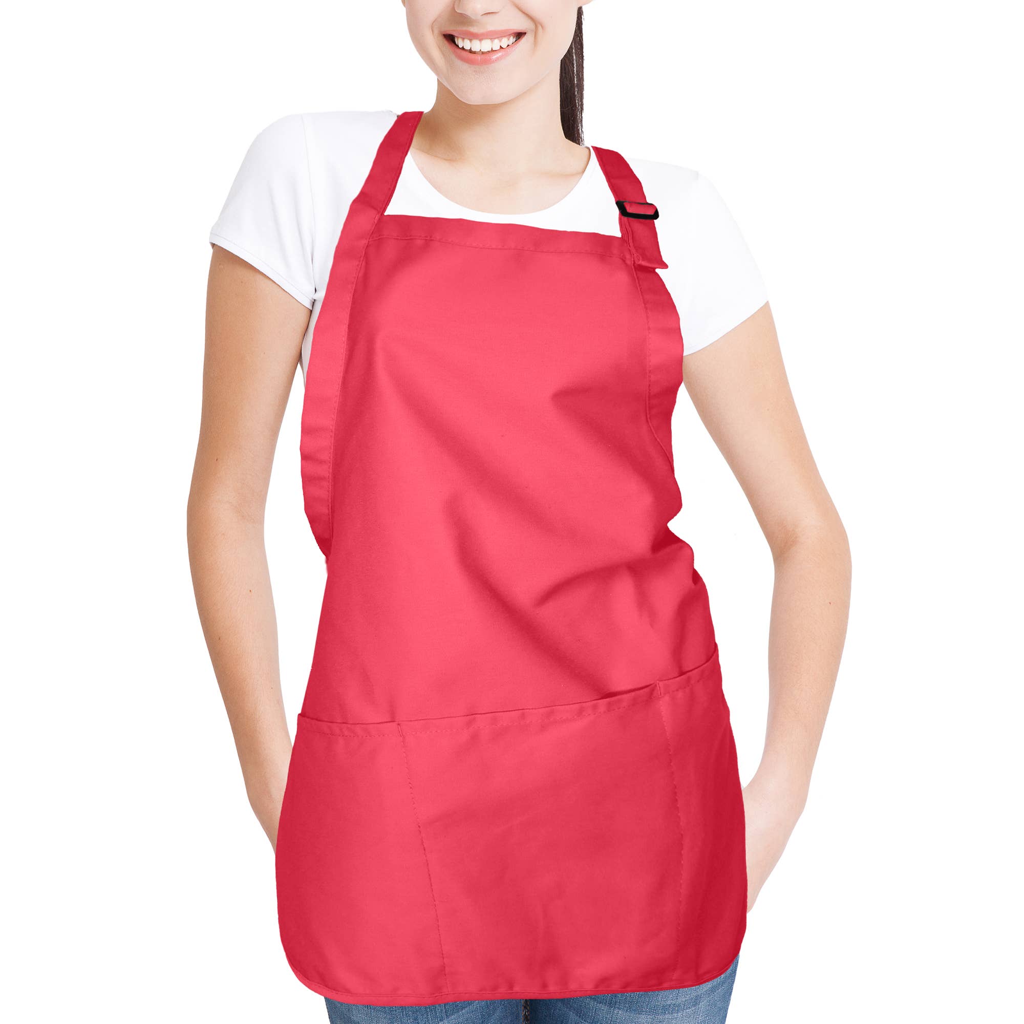 Dalix - Wholesale Apron - DALIX Apron Commercial Restaurant Bib Poly Cotton 3 Pockets40