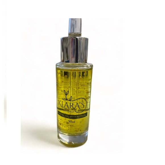 Retinol boost Gezichtsolie met 24K Goudvlokken voor wholesale door Klara Skincare