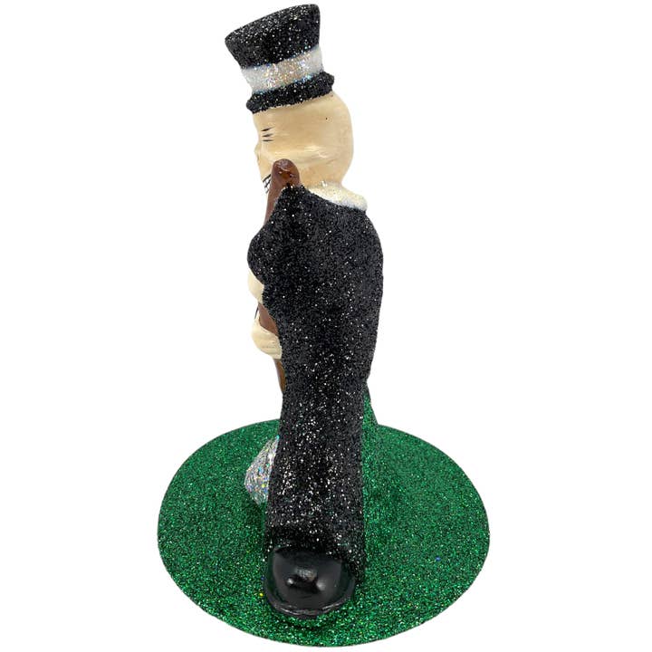 Pinnacle Peak Trading - Wholesale Decorative Figurine - Ino Schaller Halloween Dancing Skeleton German Paper Mache