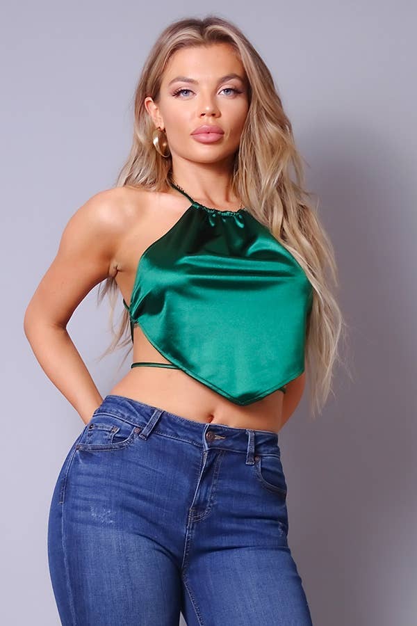 CEFIAN FASHION - Wholesale Blouse - Women's - CHIC STUNNER SATIN SCARF TOP17