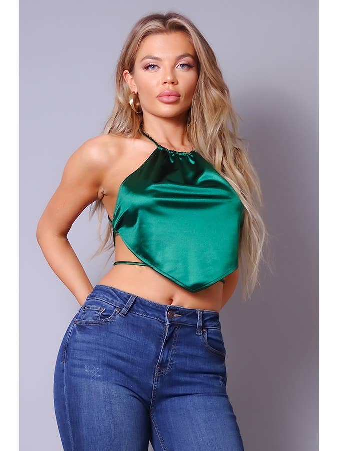 CEFIAN FASHION – Engroshandel Bluse - Dame – CHIC BEDØVELSE SATIN TØRKLÆDE TOP17