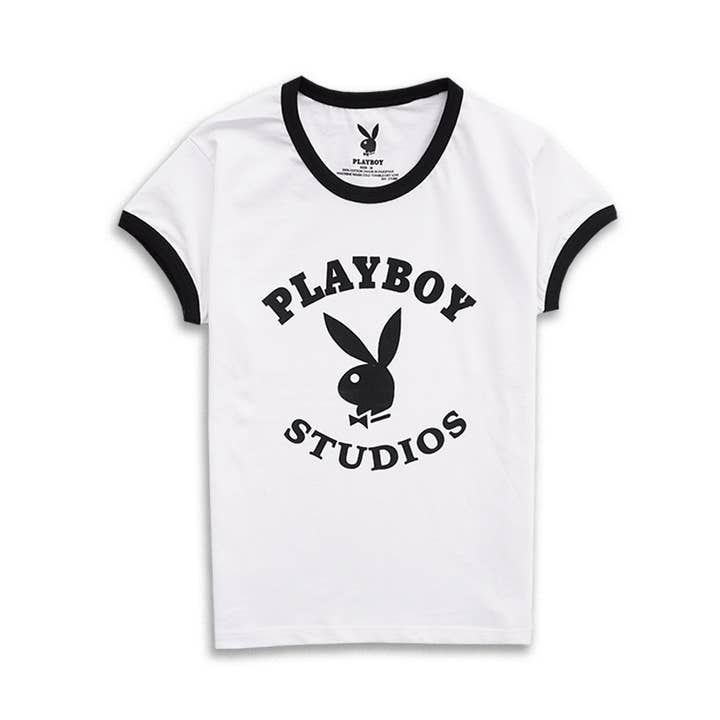 Playboy Studios Ringer Tee for wholesale by PLAYBOY