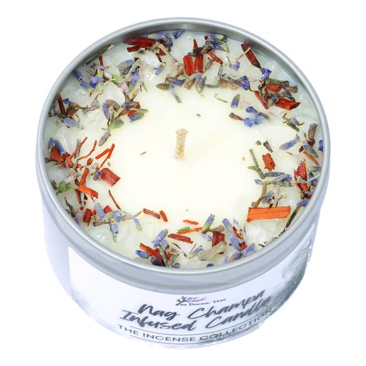 Bougie Parfumée Infusée de Cristaux Nag Champa - La Collection d'Encens pour la vente par The Psychic Tree