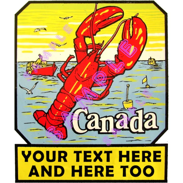 Anpassad retro/vintage stil vinylklistermärke Beach 125 för wholesale av Hilda74 Retro Designs