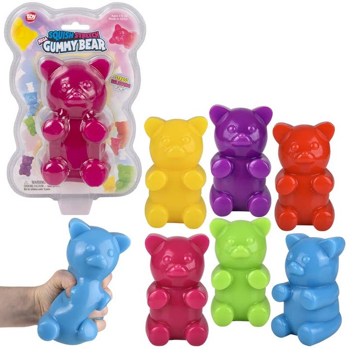 5" Mega Gummy Bear Squish Toy - LLB Toys for wholesale by La Luna Bella - Toys