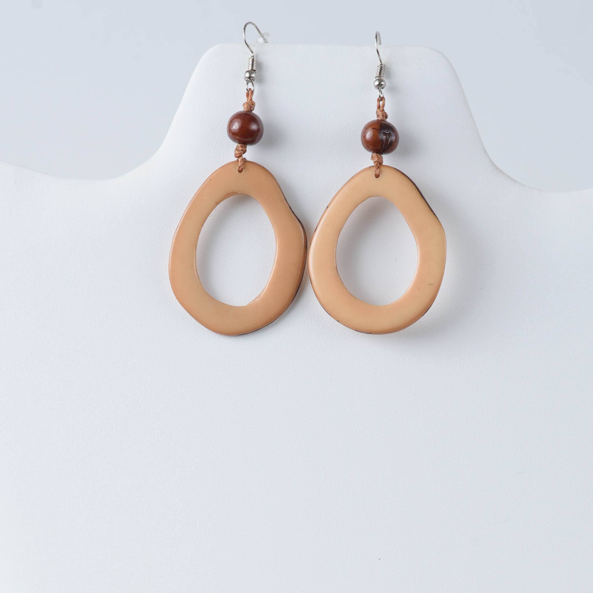 TaguArtsy - Wholesale Dangle Earrings - Alicia Tagua Oval Drop Earrings | Handmade & Lightweight 7