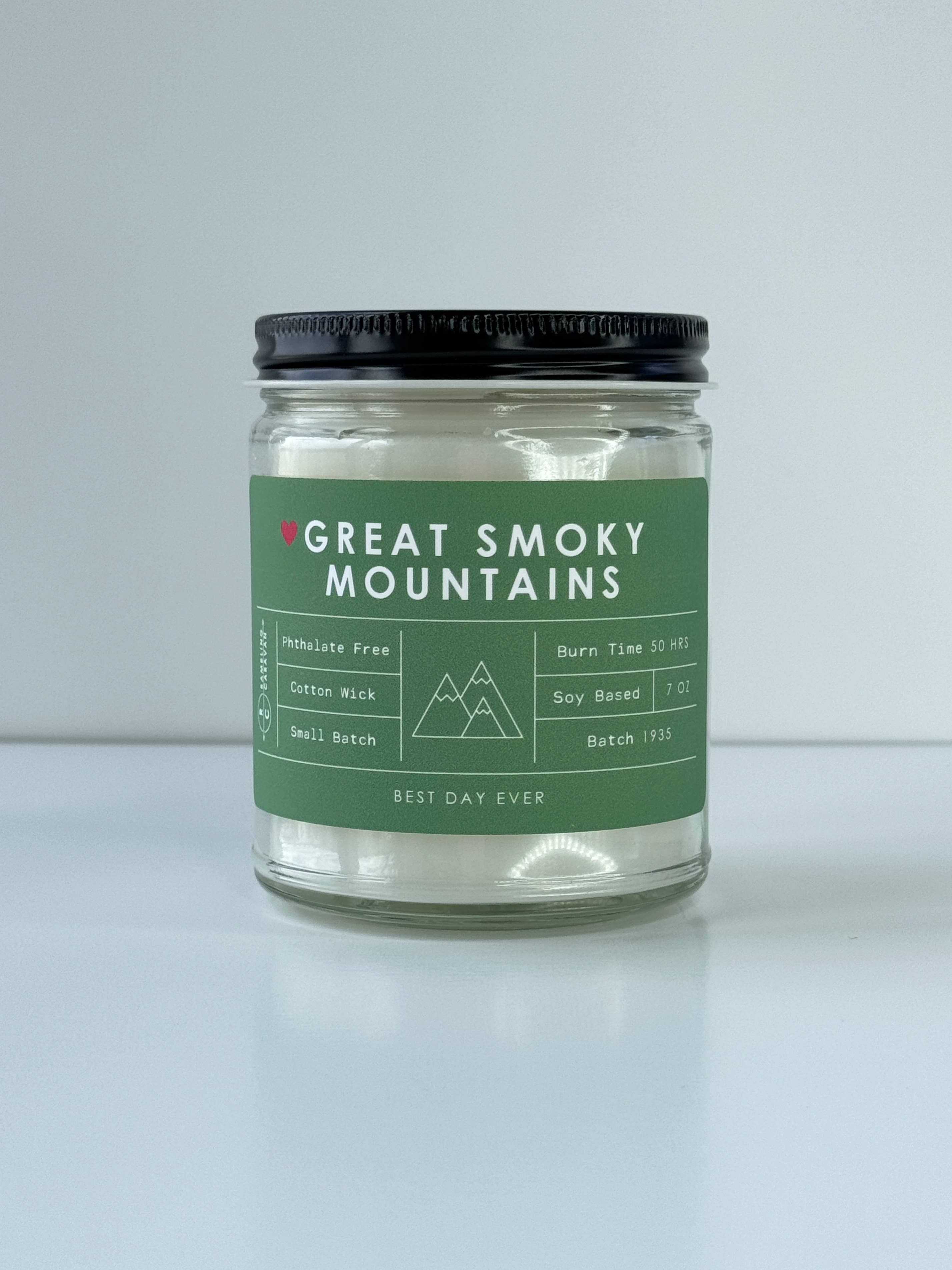 Rambling Caravan - Wholesale Jar/Filled Candle - Great Smoky Mountains National Park Candle4
