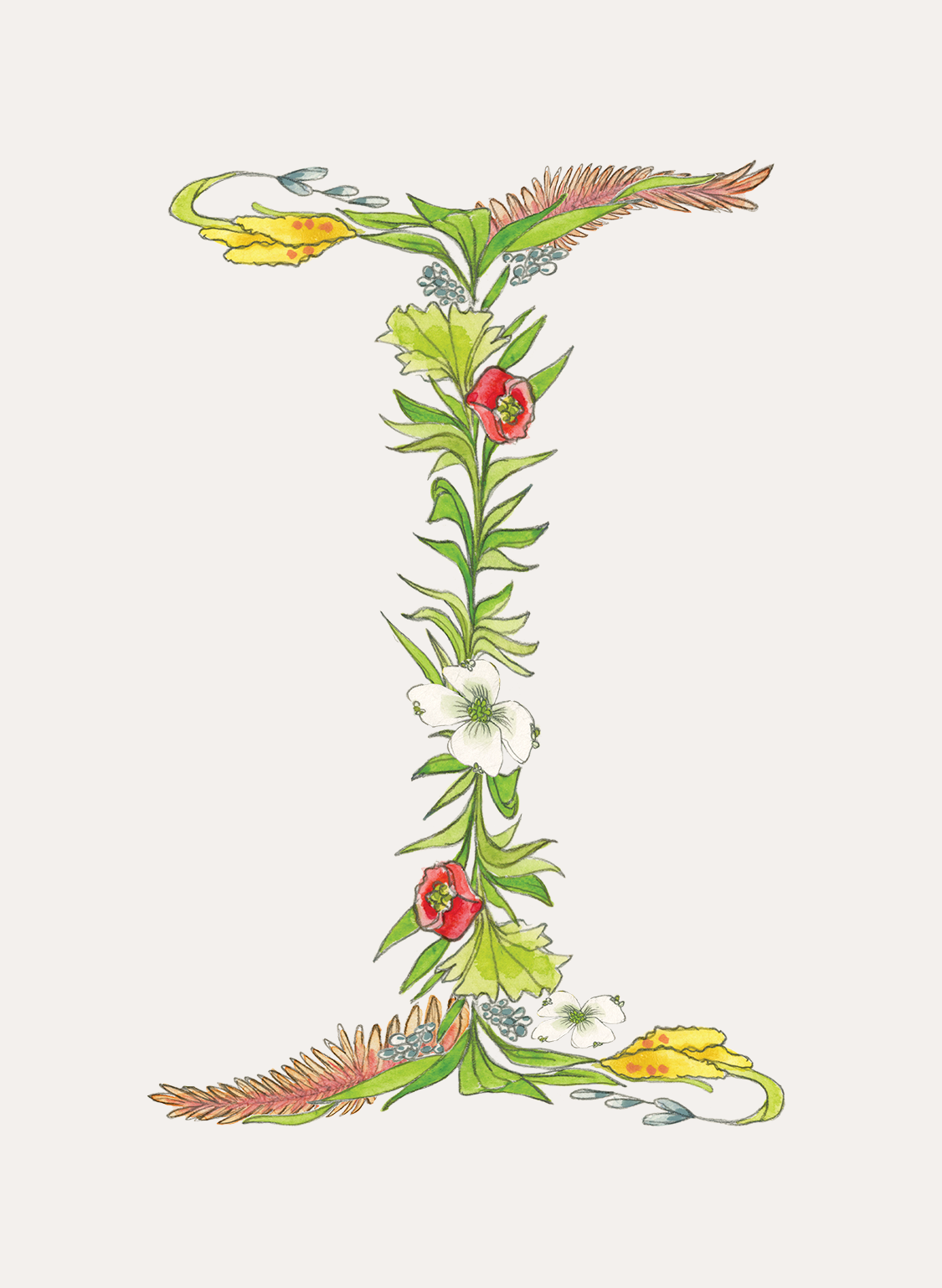 Hattie Darling - Wholesale Stationery/Notecard Set - Floral Monogram Stationery Set - 8 Folded Cards8