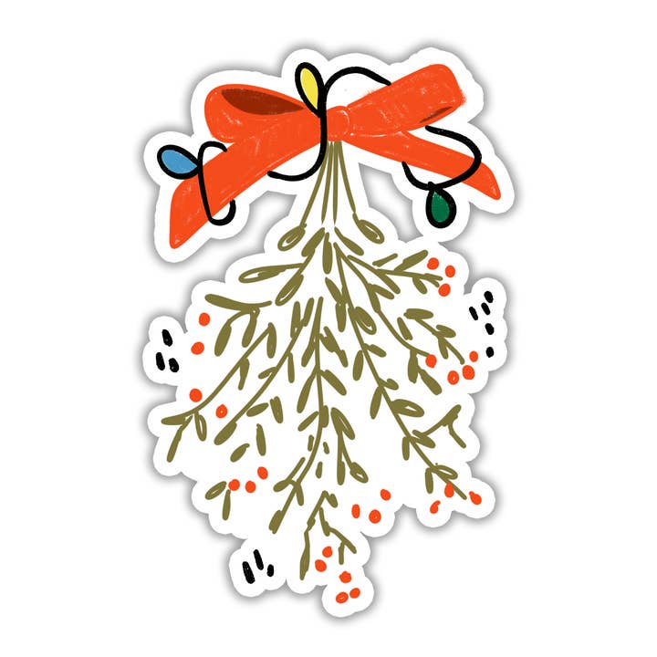 Winter Mistletoe | Waterproof Vinyl Sticker | 3" for wholesale by Rebel and Siren Stickers