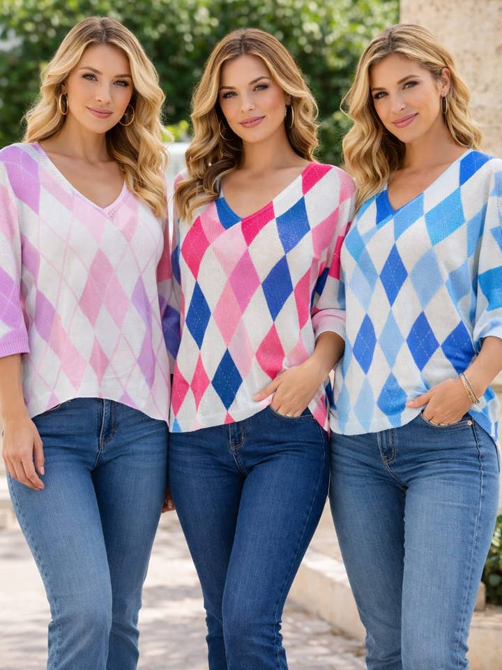 Diamond Print V Mesh Fine Knit for wholesale by Kurt Muller