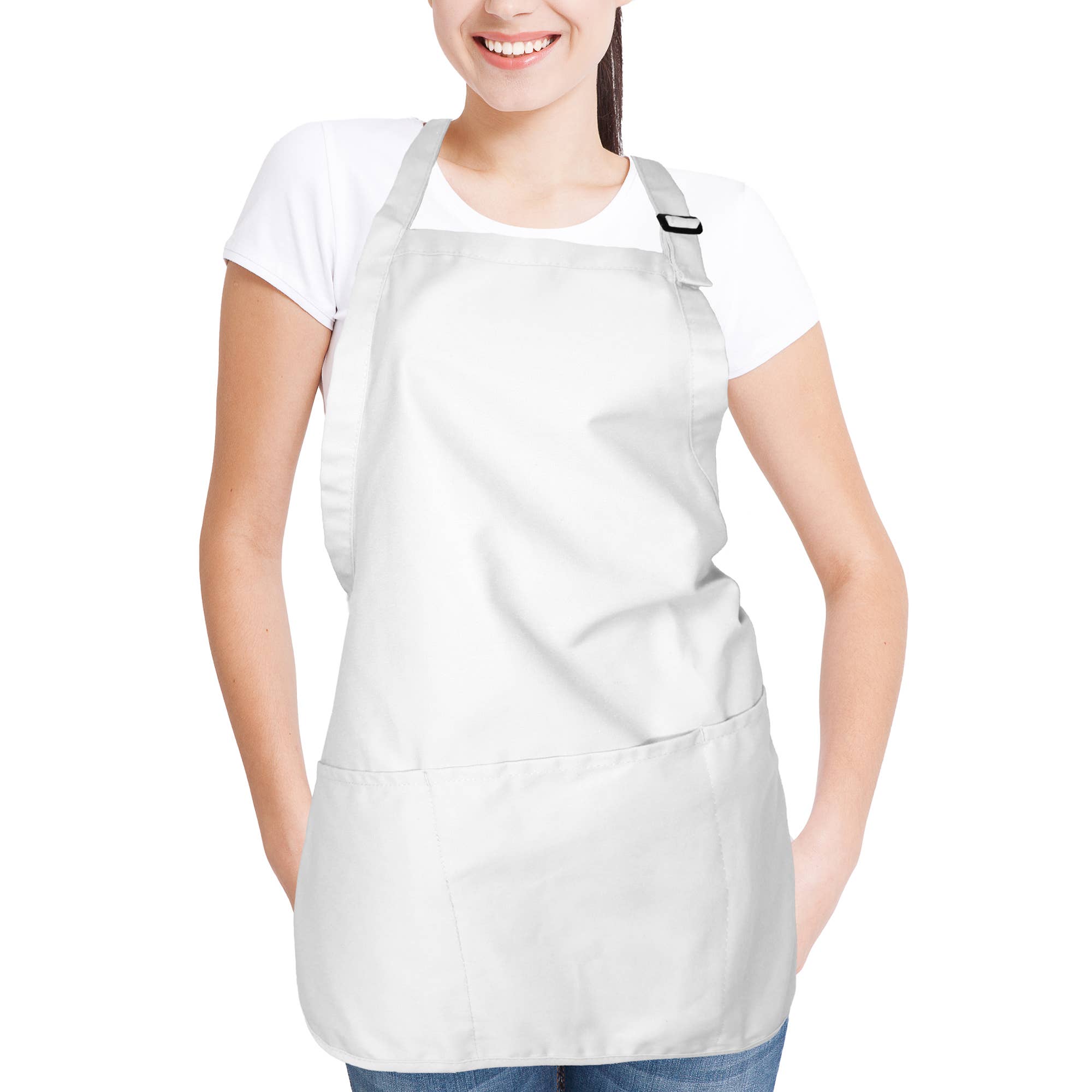 Dalix - Wholesale Apron - DALIX Apron Commercial Restaurant Bib Poly Cotton 3 Pockets52