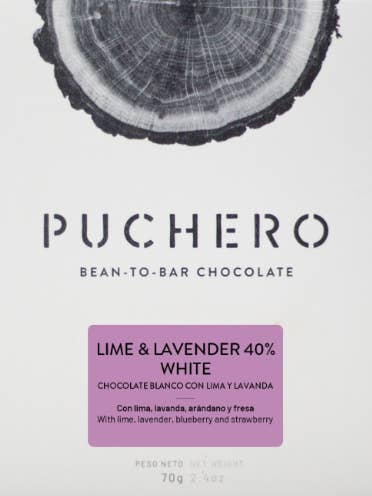 Puchero- 40% "Lime & Lavender" White Chocolate - Venezuela for wholesale by Cocoa Store