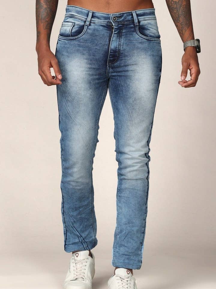 KEF CLOTHING – wholesale Jeans – Men’s – Blue with Light Fade Jeans7