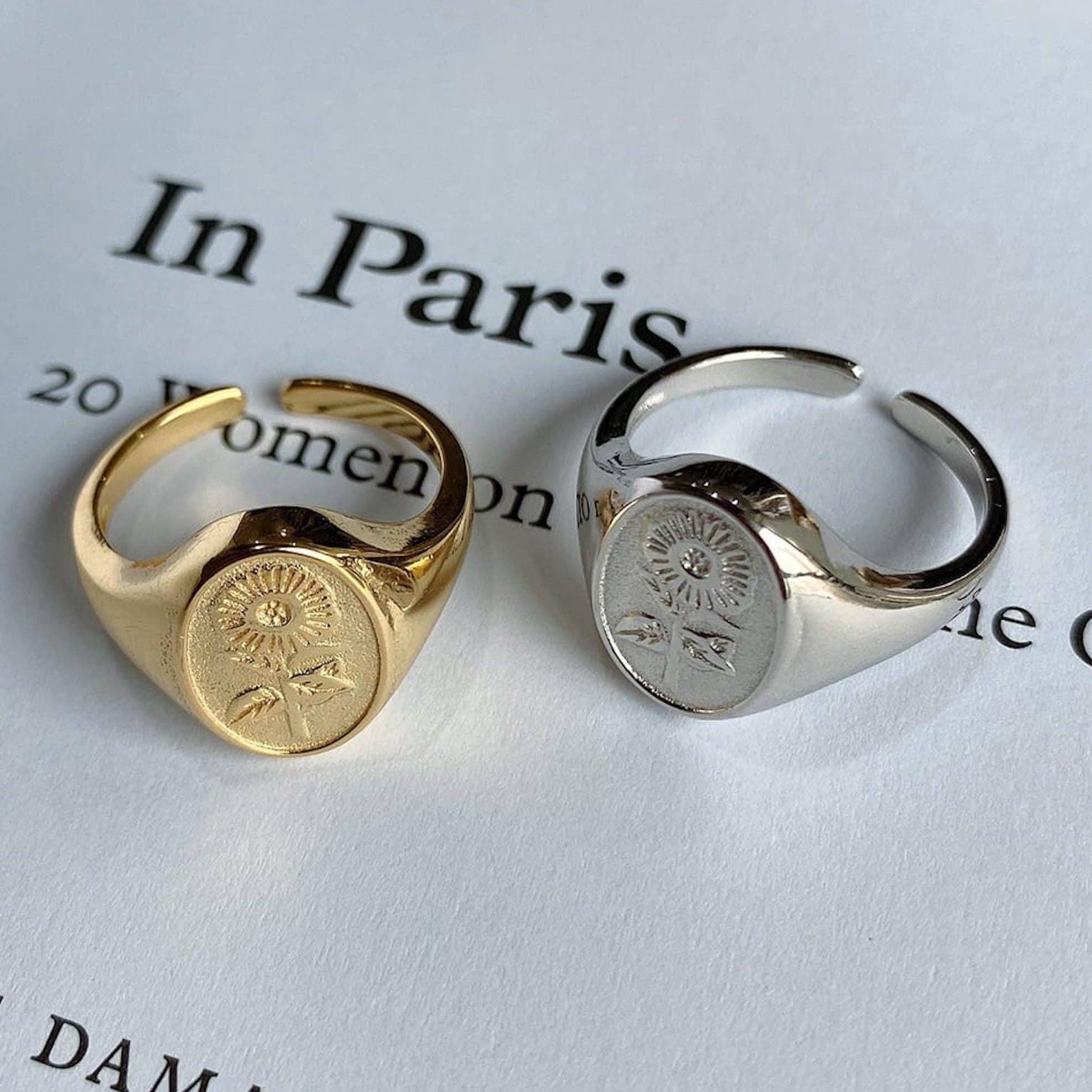 14K Gold Sunflower Ring for wholesale on Faire2