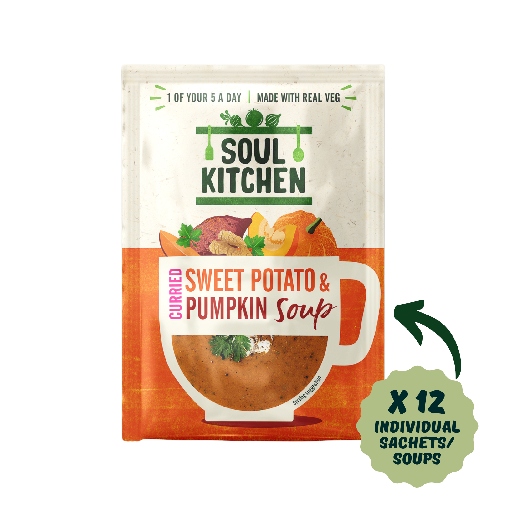 Soul Kitchen Soup - Vendita all'ingrosso Zuppe - Zuppa di Patate Dolci e Zucca al Curry (12 porzioni)0