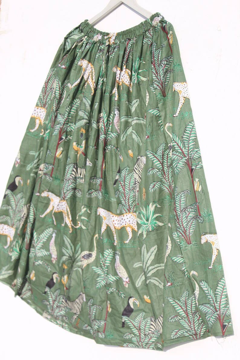 GYPSY STUDIO - Wholesale Skirt - Women's - Handmade Floral Boho Maxi Cotton Skirt Beach Wear 2