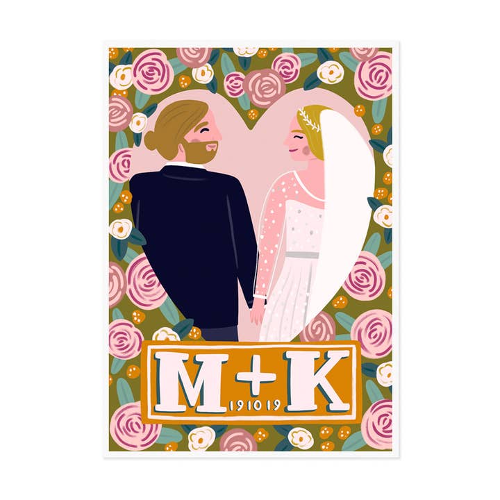 Motif cœur de mariage pour la vente par Lauren Radley