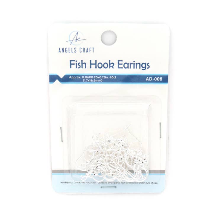 Angels Craft - Wholesale Craft Supplies - Alloy Fish Hook Earring 40ct (2 colors available)3