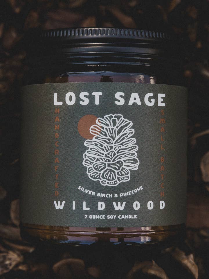 Wildwood Soy Candle for wholesale by Lost Sage