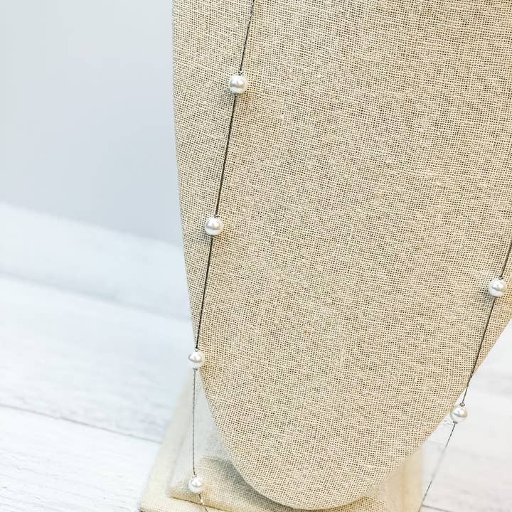 Prep Obsessed Wholesale - Wholesale Beaded/Pearl Necklace - Long Pearl Station Necklace3