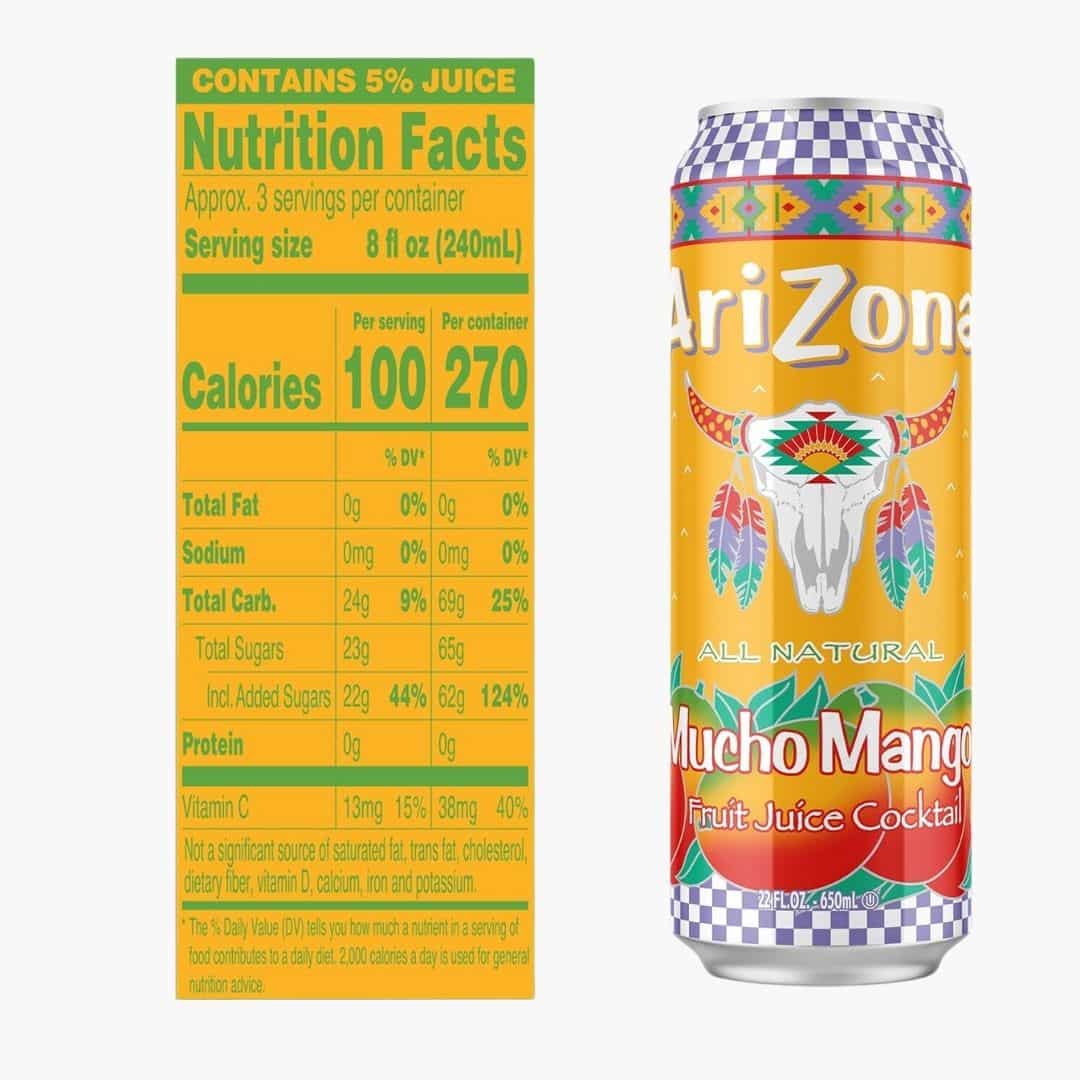 L&F Universal Goods - Wholesale Soda/Carbonated Drink - Arizona Mucho Mango Can 24/22Oz1