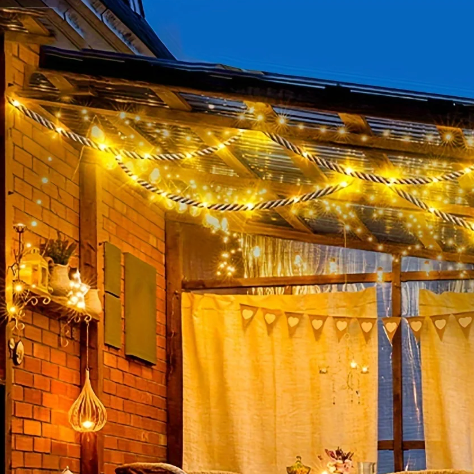 BRECK + FOX - Wholesale String lights - Solar Hemp Rope5