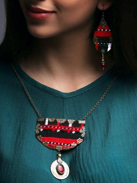 Sunset necklace and earrings for wholesale by Shirin Persia