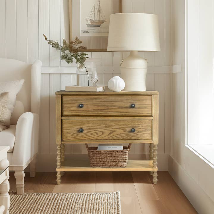 Olliix - Wholesale Drawer Organizer - Traditional 2-Drawer Accent Chest, Natural