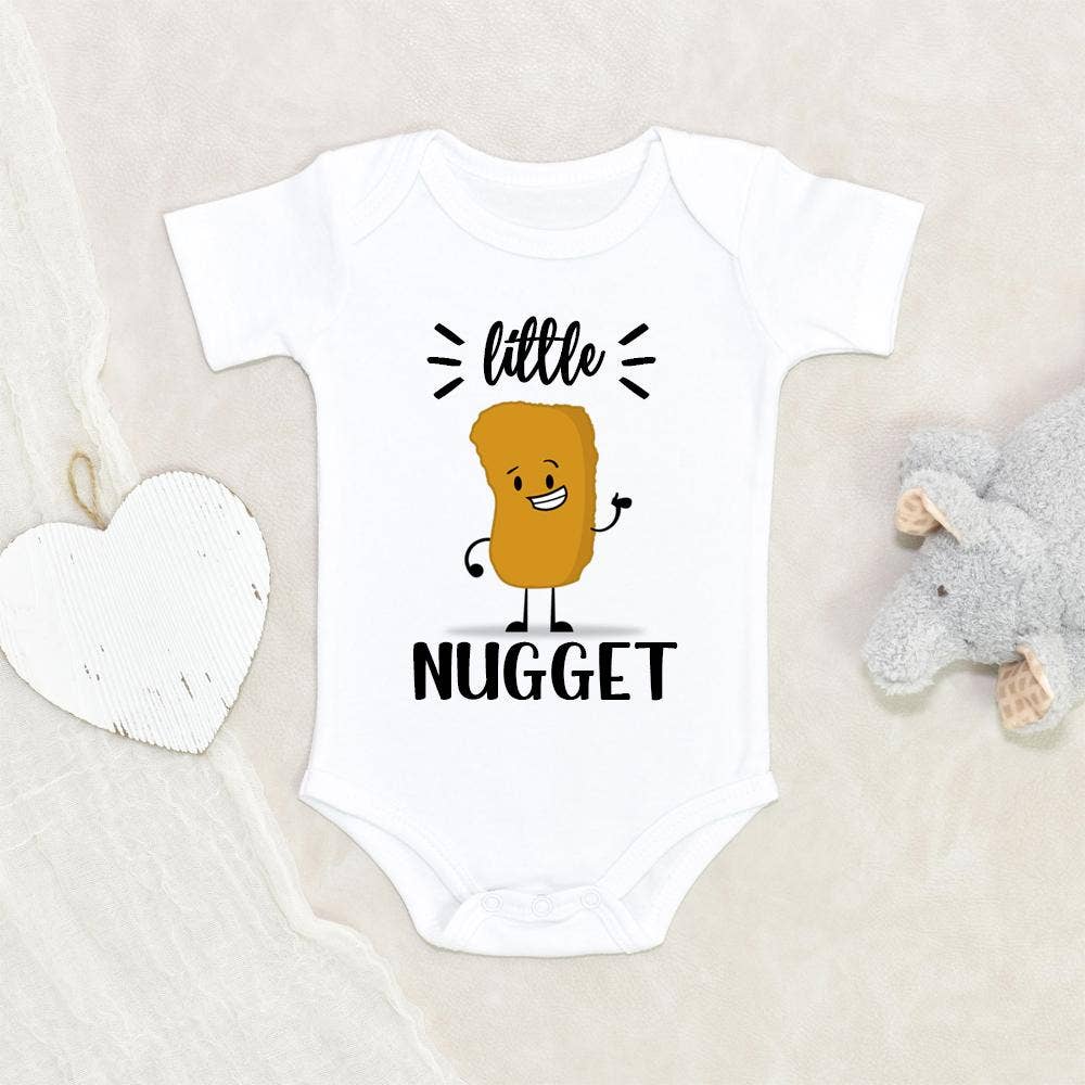 NewBabyWishes - Wholesale Bodysuit (Non-Footed) - Baby - Funny Chicken Nugget Onesie - Little Nugget Clothes - Cute Little Nugget Baby Onesie