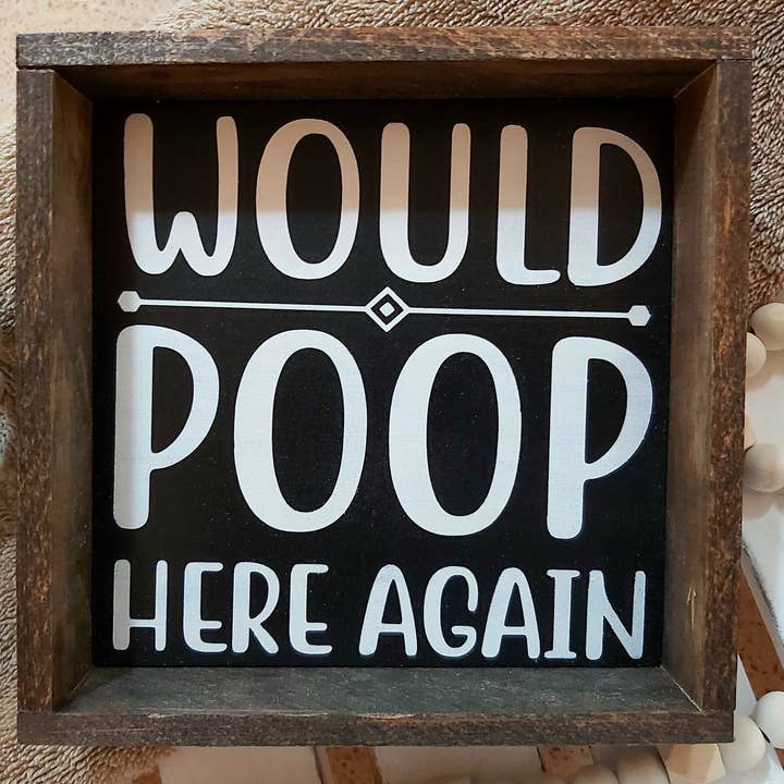 VILLE POOP HER IGEN omkranset tegn for engroshandel hos Crafty Crystal