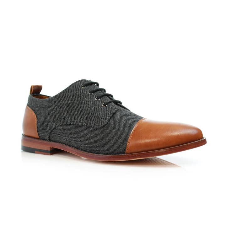 Chaussures Clifford Derby, similicuir à double texture et laine pour la vente par Conal Footwear
