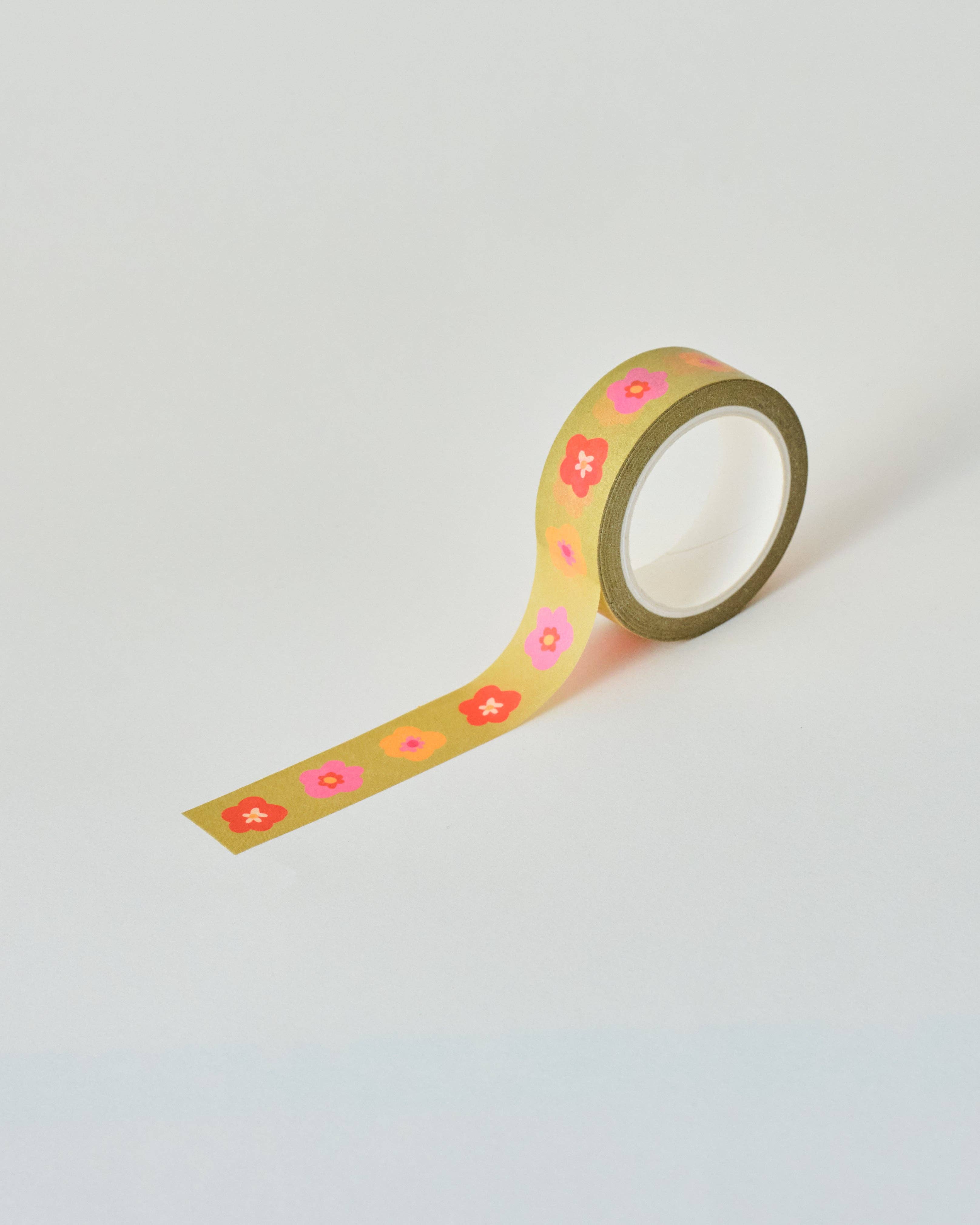 Claire Paul - Vente Rubans adhésifs Washi - Washi tape floral vert1