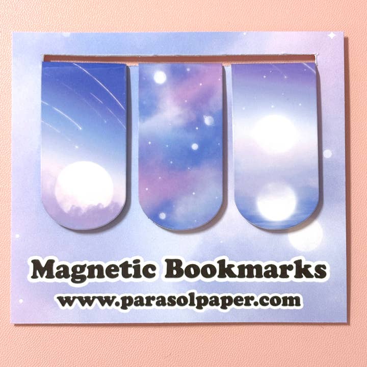 Soft Skies -- Sun Page Flag Magnetic Bookmark for wholesale by Parasol Paper