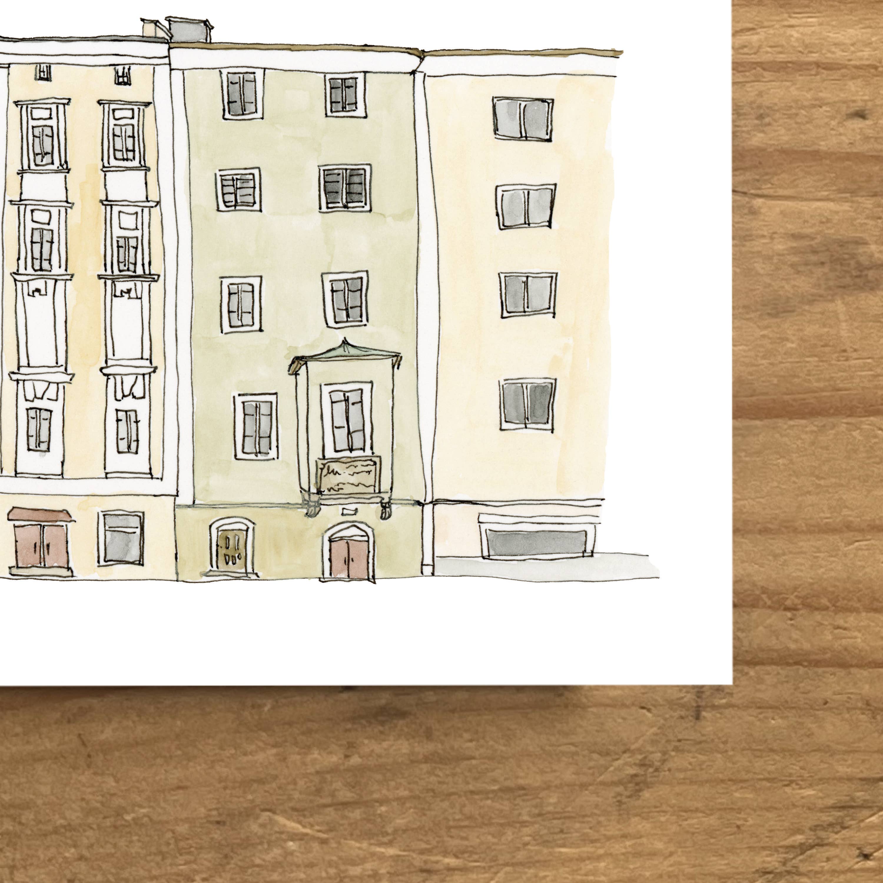 Sarah Wormann Art - Wholesale Art Print - Salzburg, Austria Buildings - Europe Travel Art Print6