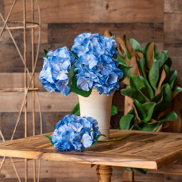 Mills Floral Company - Wholesale Artificial Flowers - Real Touch Hydrangea - 14 Inch - Blue2