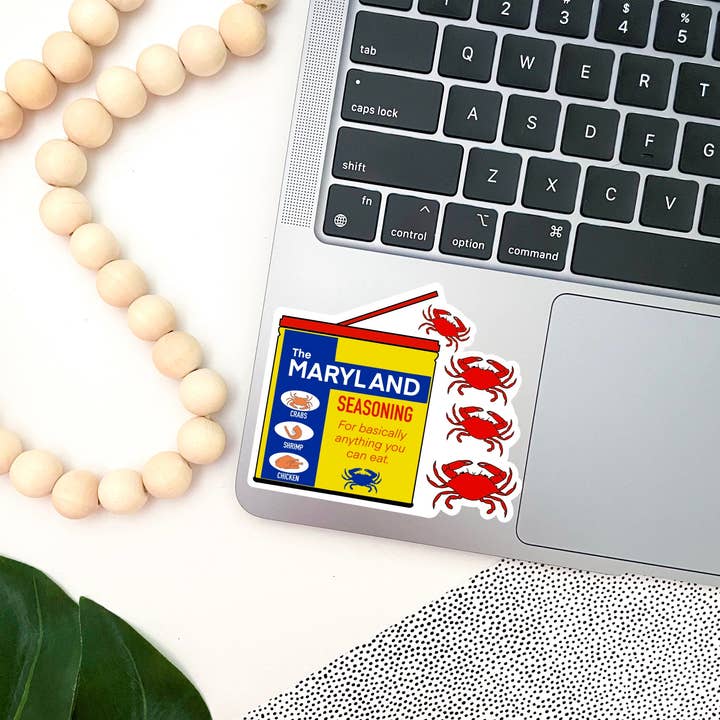 Maryland Seasoning Crab Sticker for wholesale by Jami Creates